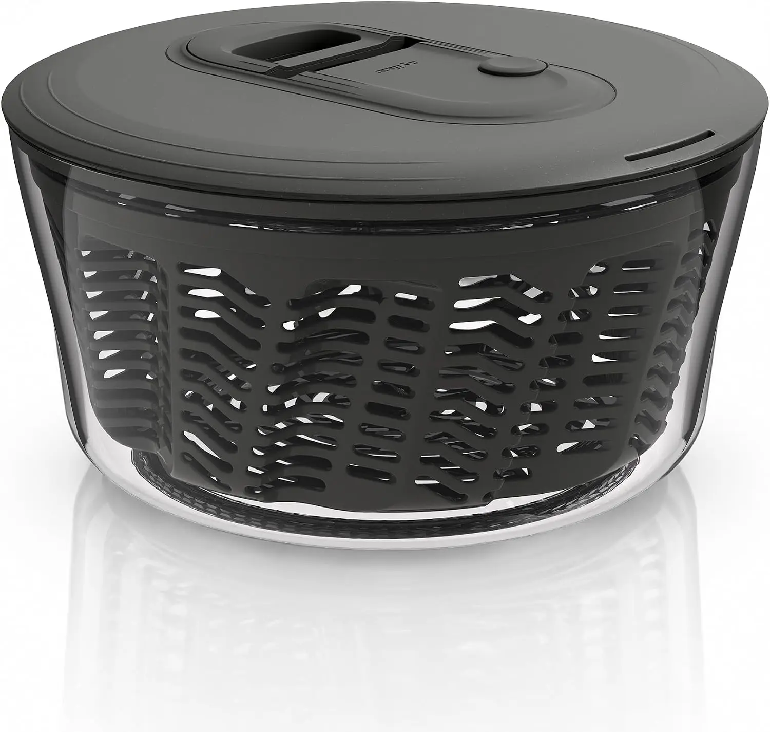 Small Pull‑Handle Salad Spinner, non‑slip bowl, dishwasher‑safe, functional fruit and vegetable dryer, essential kitchen tool for daily salad preparation and ingredient cleaning.