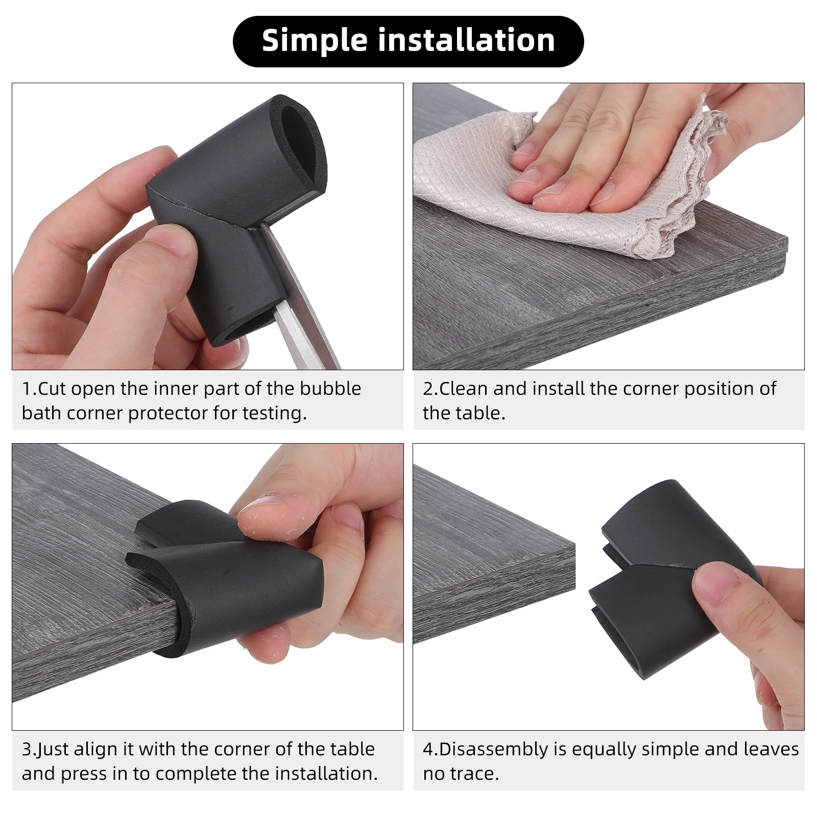 12Pcs Corner Protective Cover Foam Furniture Edge Bumper U Shaped Transport Protector for Frames and Legs