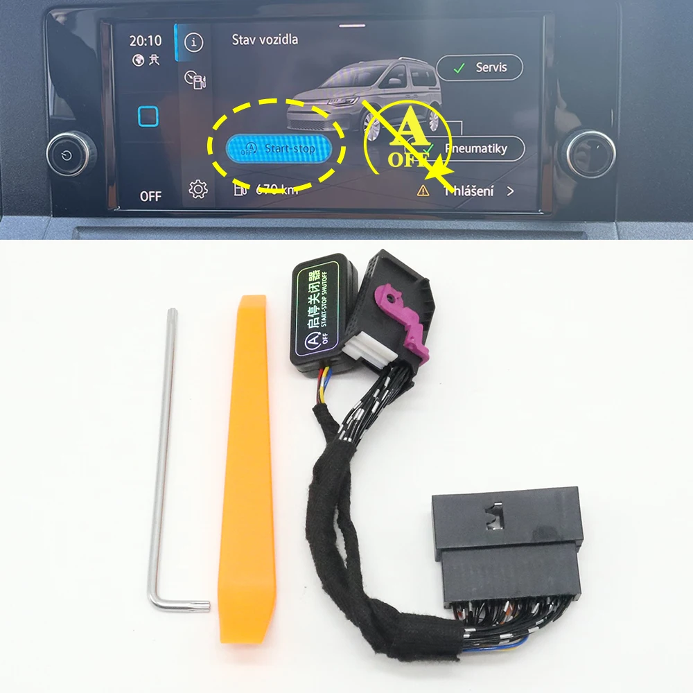 

Auto Stop Start Canceller Eliminator Engine Off Disable Delete Control Sensor Plug Cable For VW Volkswagen Caddy MK5 2020-2024