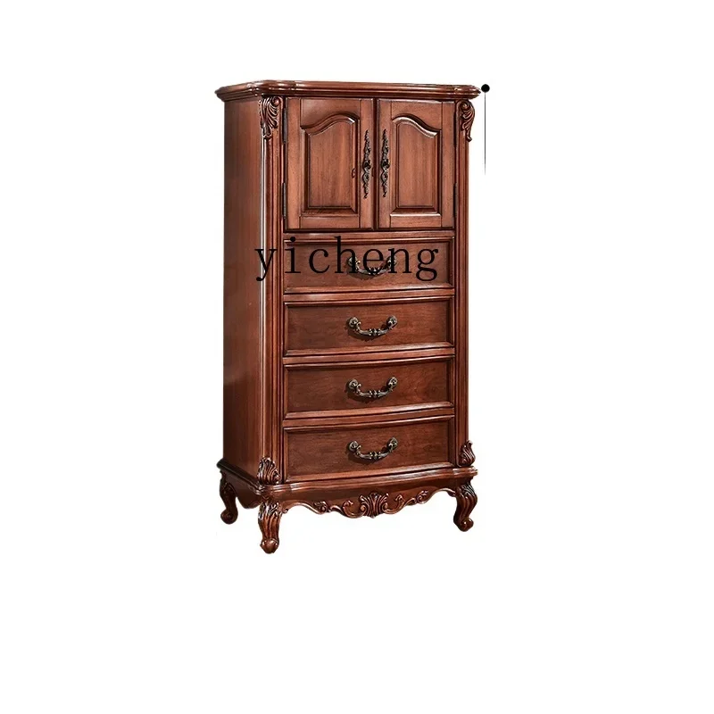 

TQH retro cabinet drawer cabinet bedroom storage locker living room chest of drawers