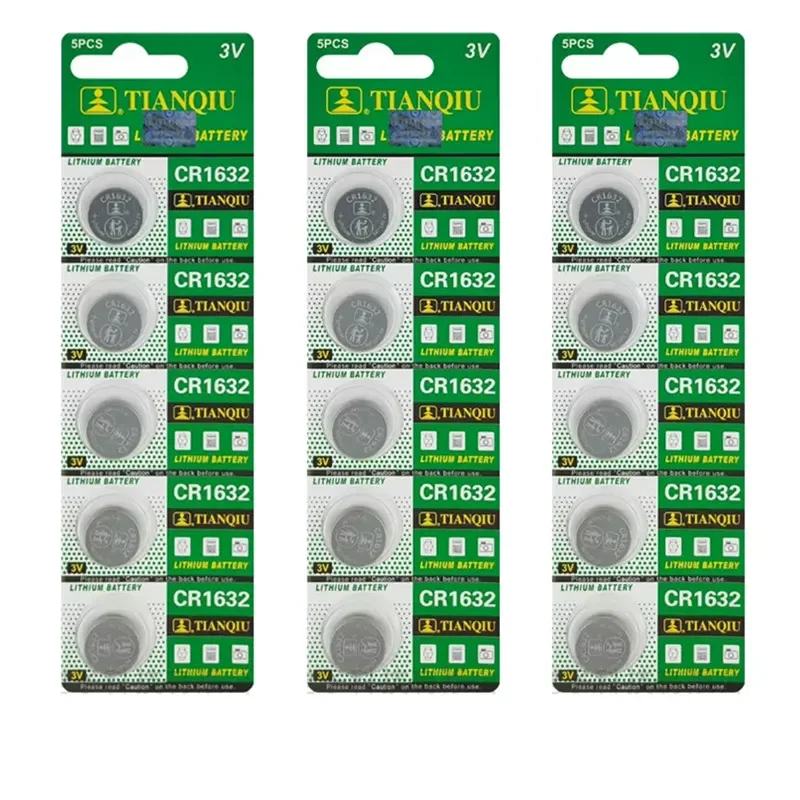 5-60PCS CR1632 3V Lithium Battery CR 1632 DL1632 BR1632 LM1632 ECR1632 3V Coin Cells Batteries For Watch Remote Key