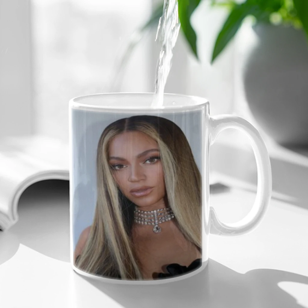 Singer B-Beyonce White Mug 11oz Ceramic Tea Cup Coffee Mug Friends Birthday Gift11oz