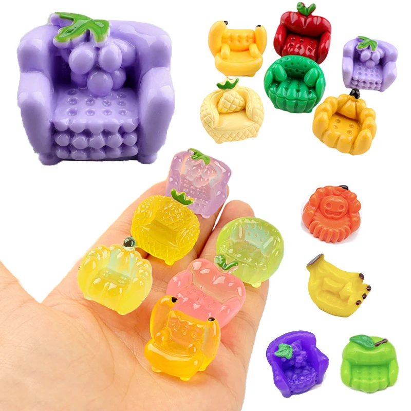 Miniatur-Sofa/Freizeitstuhl 1/12 Puppenhaus Wohnzimmerdekoration Fruchtförmiges Sofa Schlafzimmerzubehör Mini-Sofamodell