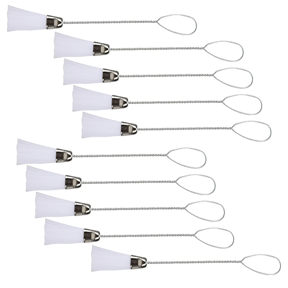 (صفقة التخليص) 10 قطعة مجموعة فرش ماكينة الخياطة فرشاة تنظيف الكمبيوتر نهاية واحدة فرشاة النايلون أدوات تنظيف 17.3 سنتيمتر #2