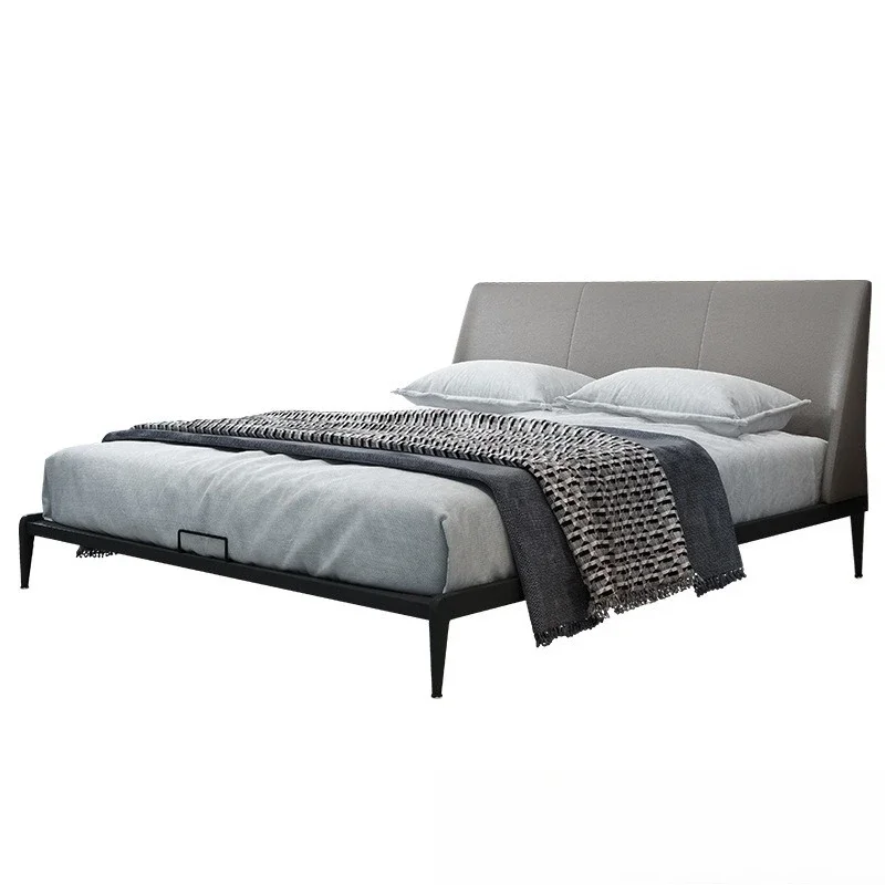 

Italian, light luxury, minimalist bed, Nordic, modern, simple, soft bag, flush edge, soft bed