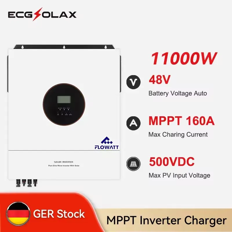 11KW عاكس هجين للطاقة الشمسية 120A مع مدخل مزدوج MPPT جهاز تحكم يعمل بالطاقة الشمسية 230Vac 48V 11000W عاكس شمسي هجين BMS #1