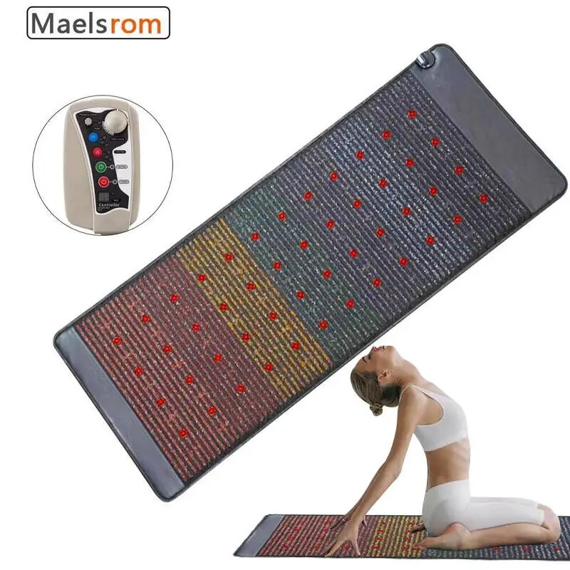 

180X90CM PEMF Far Infrared Heating Pad Biophotonen Anion Jadeite Biological Crystal Chakra Balance Massage Pad WholeBody Massage