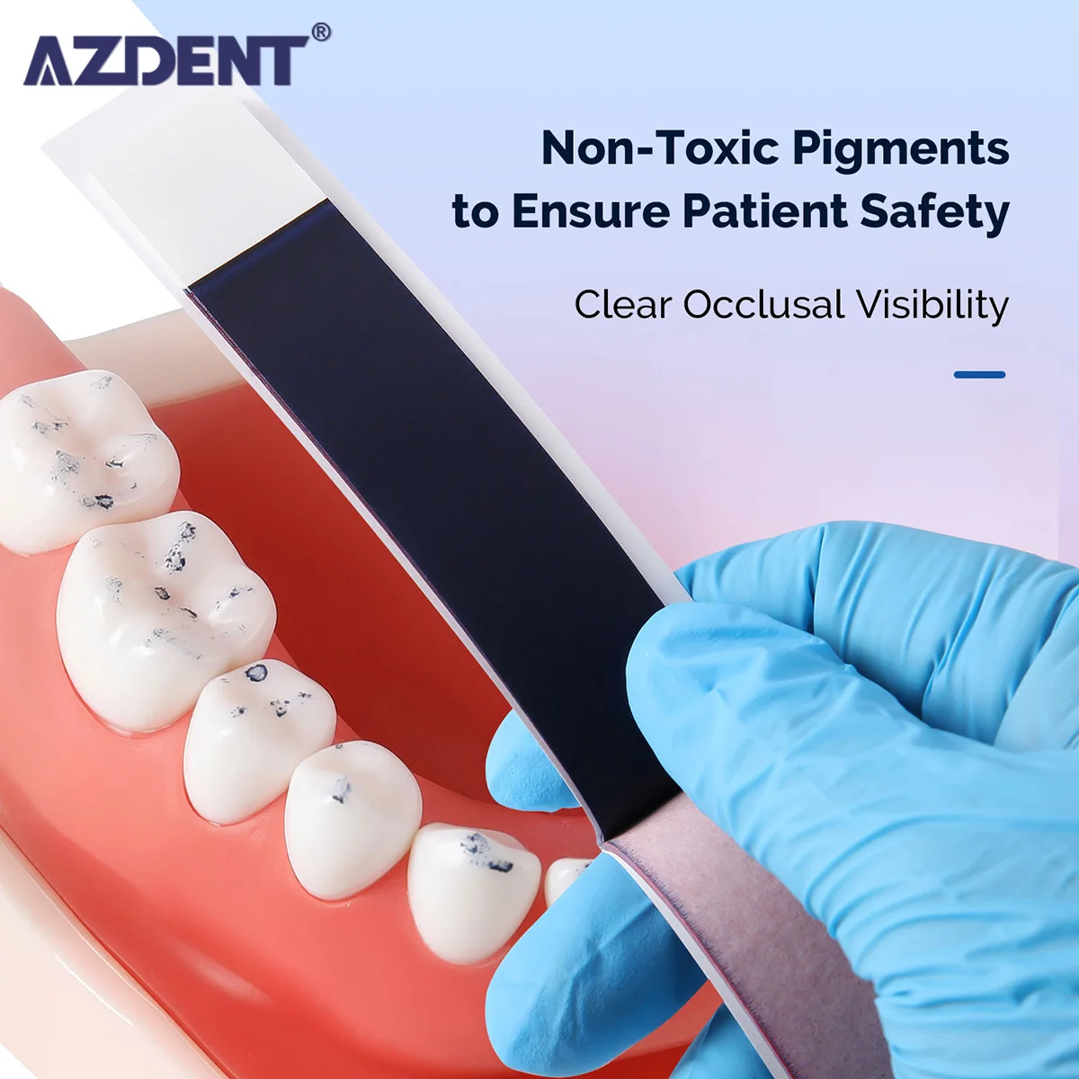 144 Sheets/Box AZDENT Dental Articulating Paper Dental Hydrophobic Strips Articulating Paper Dentistry Consumables