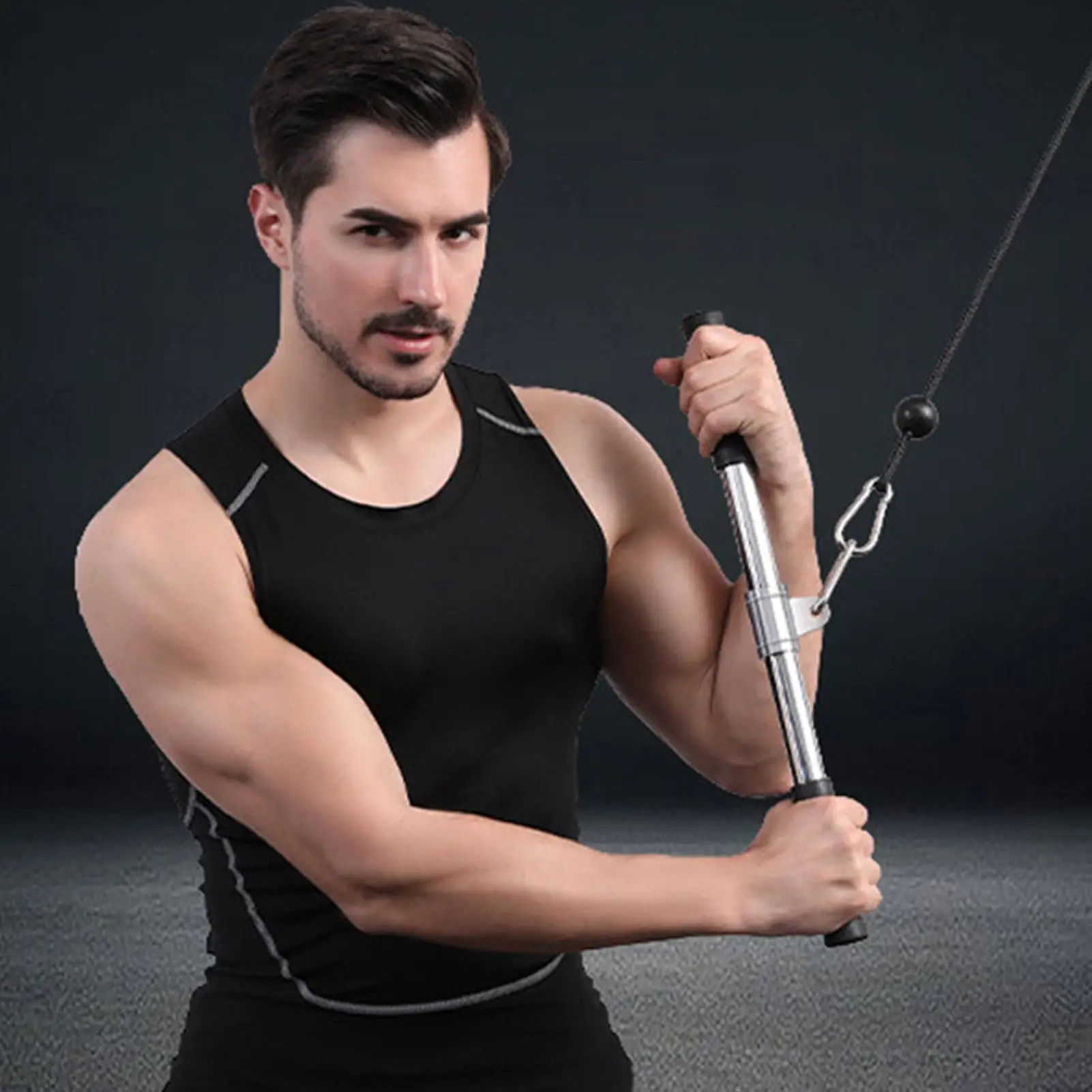 

Прямой стержень для подъема, прямой стержень из нержавеющей стали для тренировки мышц, многофункциональный инструмент для тренировки, наращивание мышц