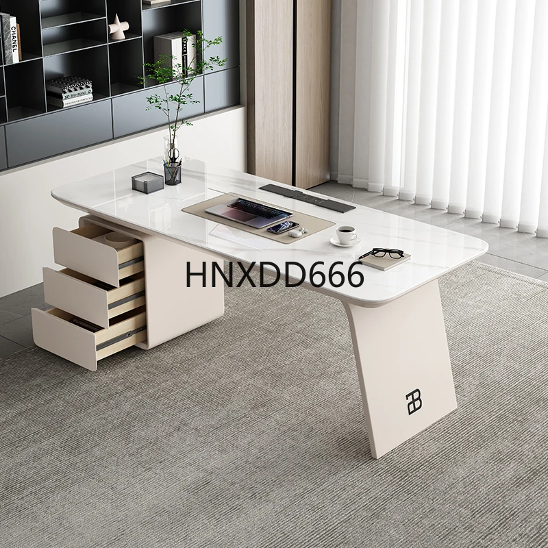 Slate desk light luxury home study computer desk integrated