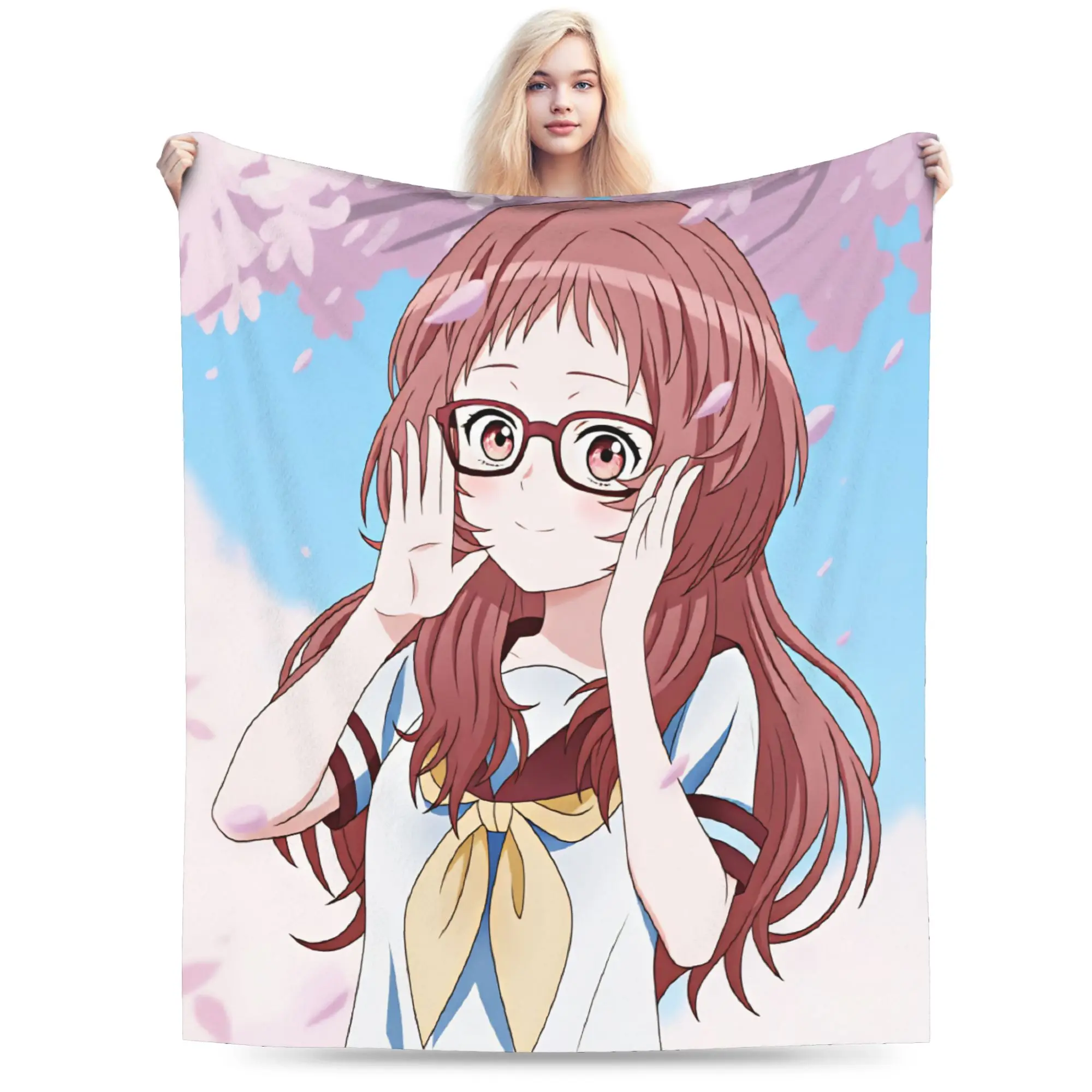 The Girl I Like Forgot Her Glasses Blanket Soft  Bedding Throws Winter Adults Girls Living Room Plane Travel Bedspread