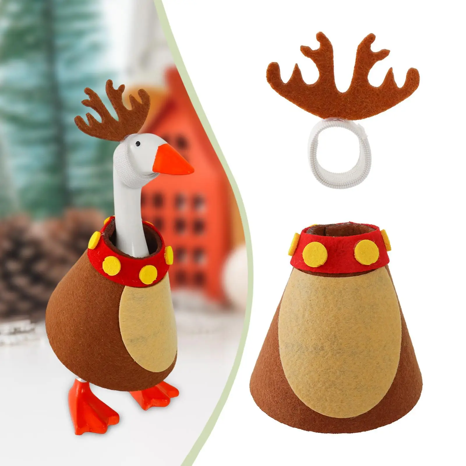 

Desk Goose Outfit Small Statue Clothing Decorative,Cute,Dress up,Garden Goose Costume Clothes for Tabletop Living Room Gift