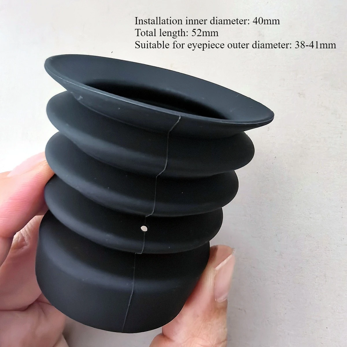 Soft Eyepiece Cover for Thermal Imaging Anti-Glare Shield Protector Inner Diameter 40mm Eye Protector Rubber Length 52mm