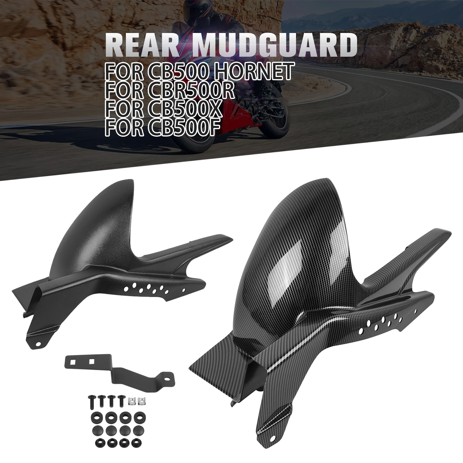 

For Honda CB500 Hornet 2024 2025 CBR500R CB500X/F 2022-2025 2024 Fender Hugger Rear Cover Back Mudguard Splash Guard Protector