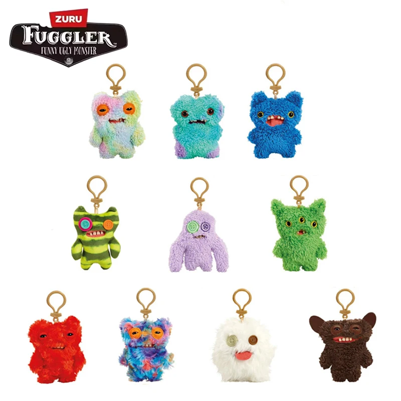 Fuggler Soft Plush Doll Keychain Ugly Cute Teeth Monster Third Generation Key Bings Pendant Cartoon Backpack Keyring Kids Gifts