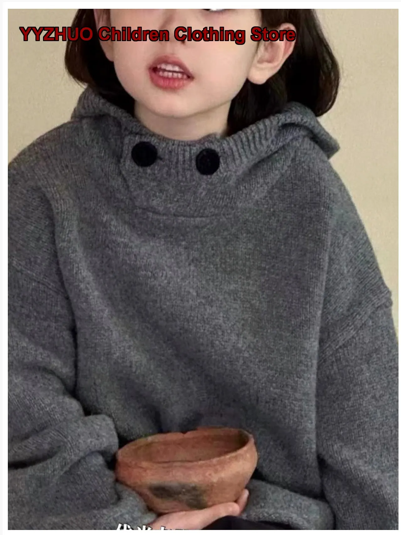 Girls Cardigan Kids 2026 Autumn Winter Korean Style Wool Knit Base Layer Top Boys