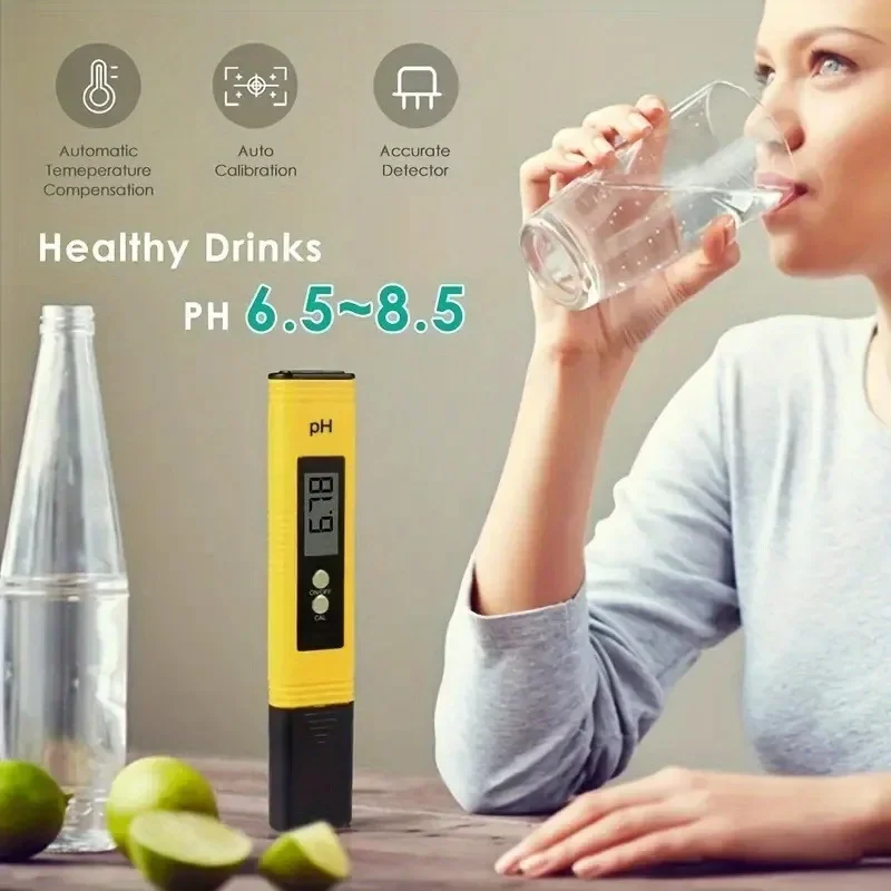 pH-Meter 0-14 Tester-Stift für Hydroponik 0,01 Hochpräzise Messung im Taschenformat für Trinkwasser zu Hause und Schwimmbäder