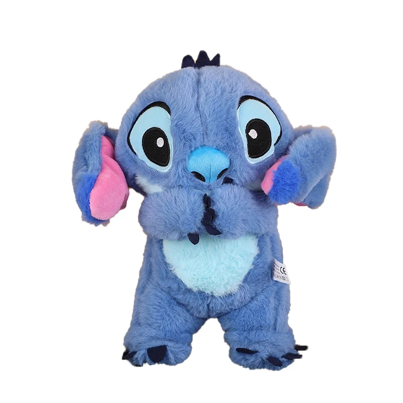 Stitch Plush Doll Breathing Light Child Soothes Toys Pink Angel Anime Cute Baby Music Light Sleep ToyKid Christmas Birthday Gift