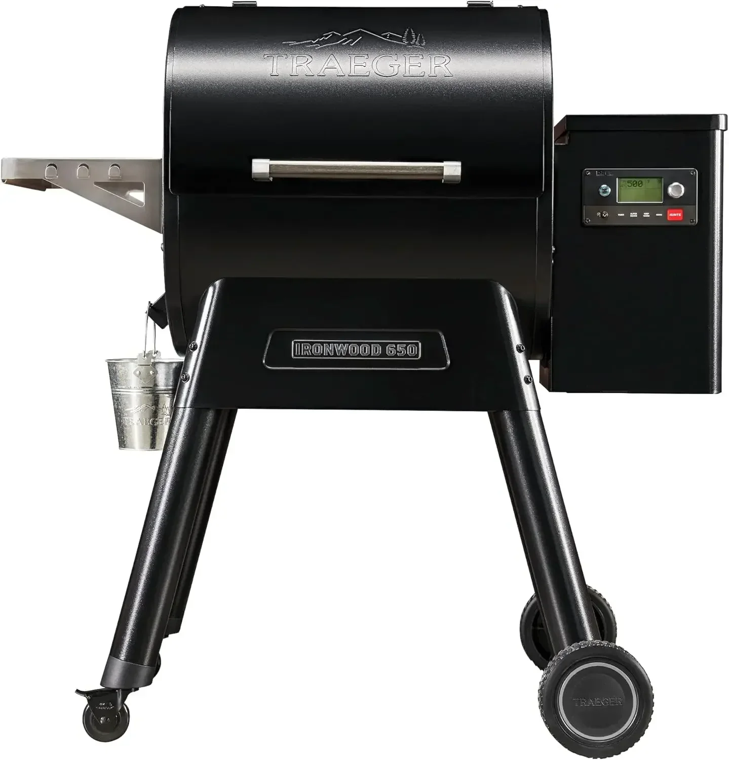 Traeger Grills Ironwood 650 Electric Wood Pellet Grill and Smoker, Black, 650 Square Inches Cook Area, 500 Degree Max