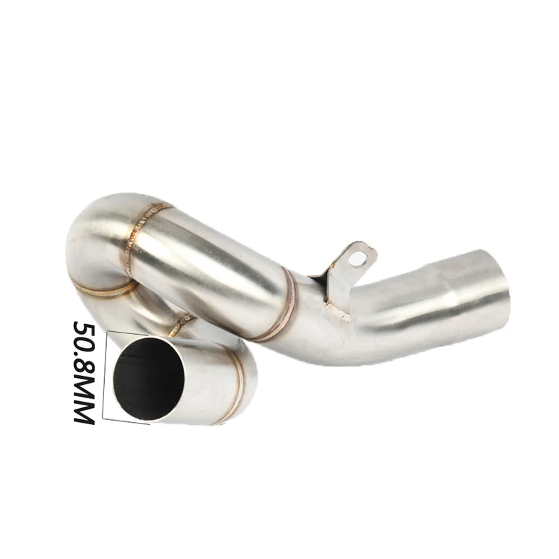 51mm Motorcycle Exhaust Muffler Middle Link Pipe without exhaust  For Kawasaki ZX6R ZX636 ZX 6R 636 2009 2010 2011 2012- 2021