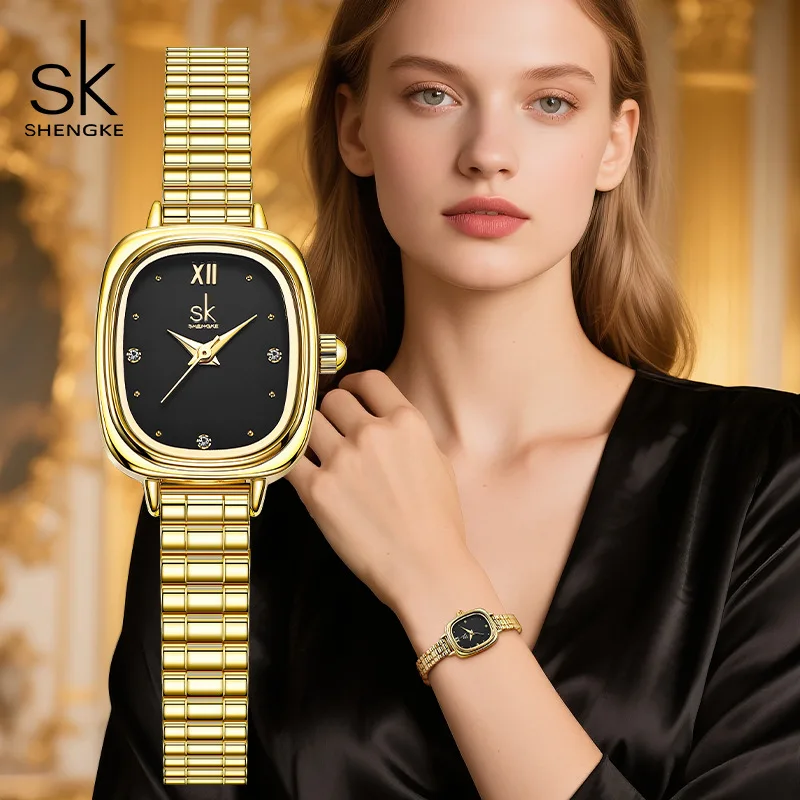 Elegant women's wristwatch, high-end stainless steel watch, versatile style, women's luxury wristwatch, gift for women.