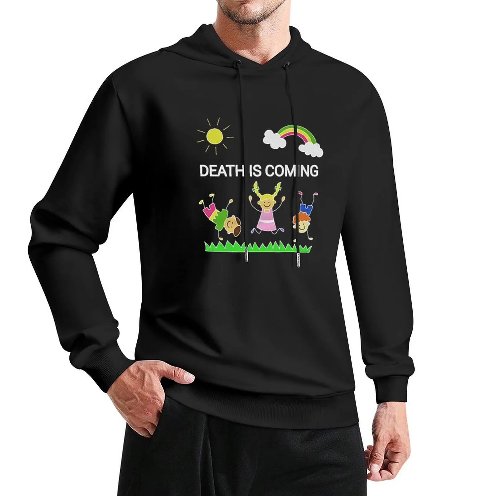 

DEATH IS COMING Pullover Hoodie men's sweat-shirt mens clothes hoodies for men high quality