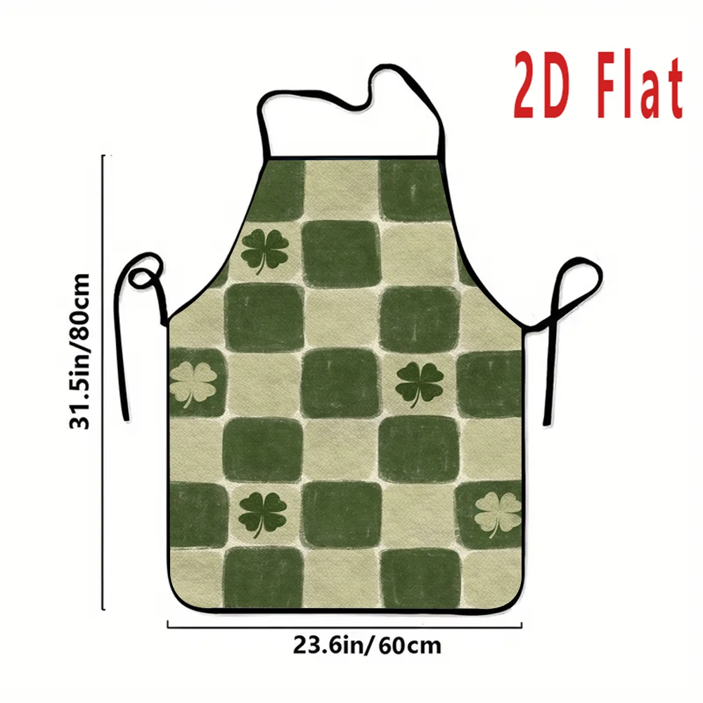 

Фартук с принтом клевера, несколько размеров, для кухни и ресторанов, для барбекю, прочный и легко чистится.