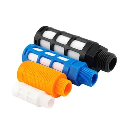 1Pcs G1/8 G1/4 G3/8 G1/2 G3/4 Pneumatic Components Misting Pump Pneumatic Black Air Plastic Muffler