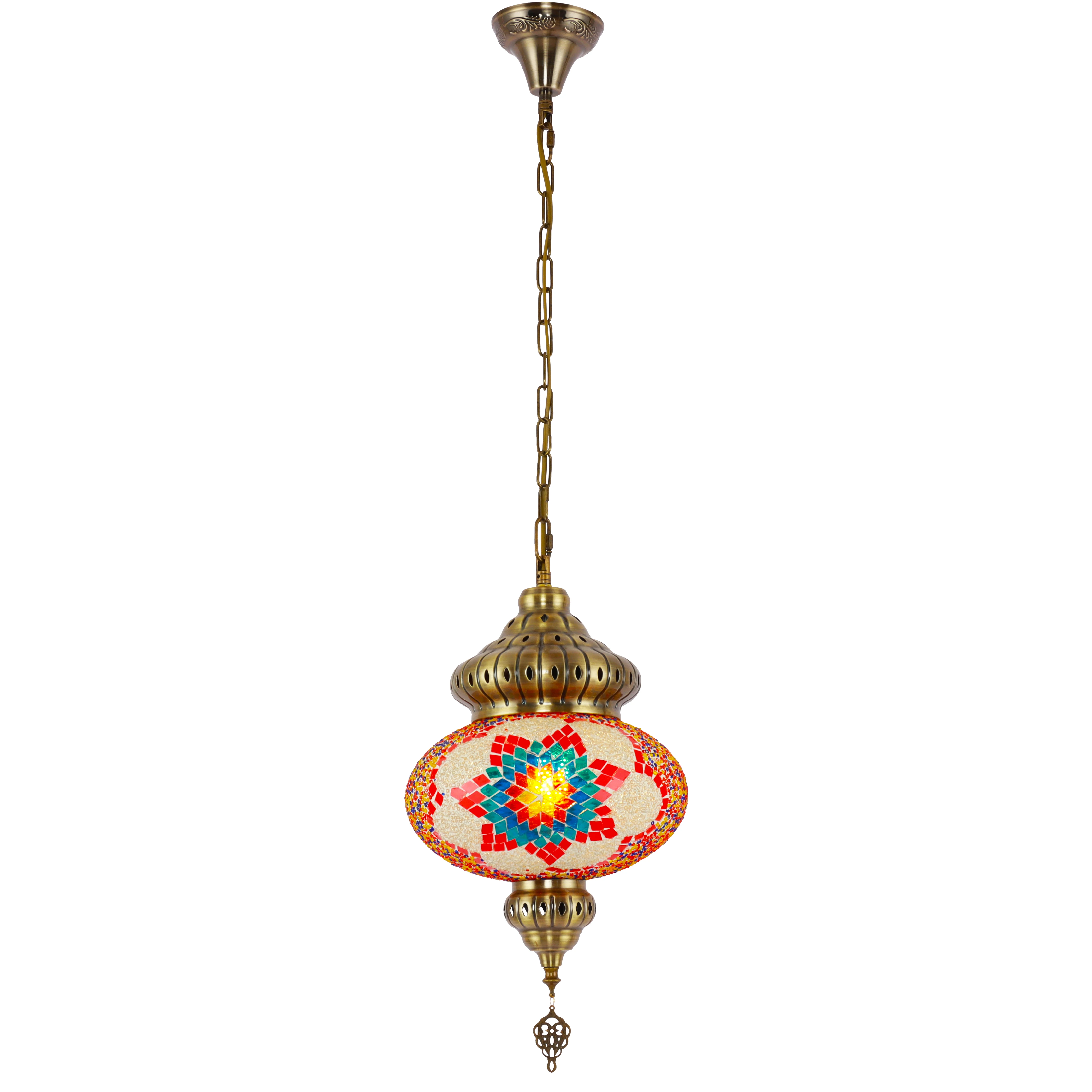 Moroccan style Turkish style glass multicore handmade mosaic chandelier