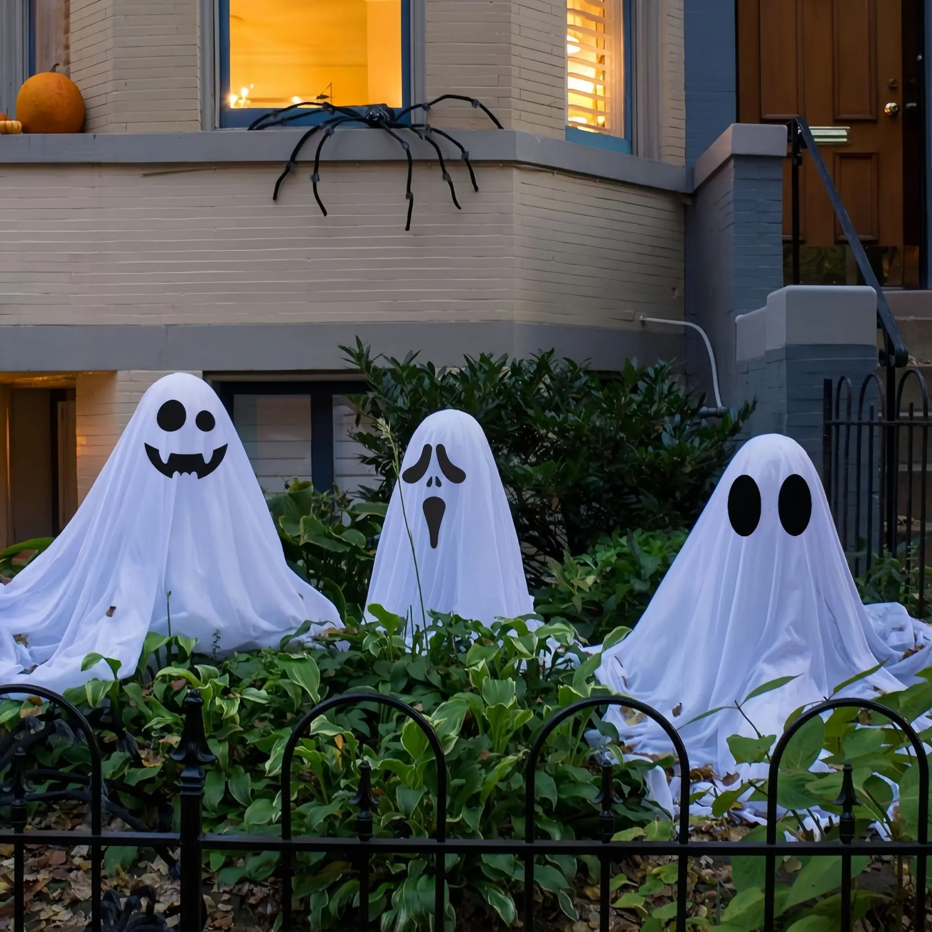 

Halloween Decorations Outdoor Spooky Ghost Decor Outdoor Decorations Lighted Holiday Displays Ghost for Yard Front Porch Lawn