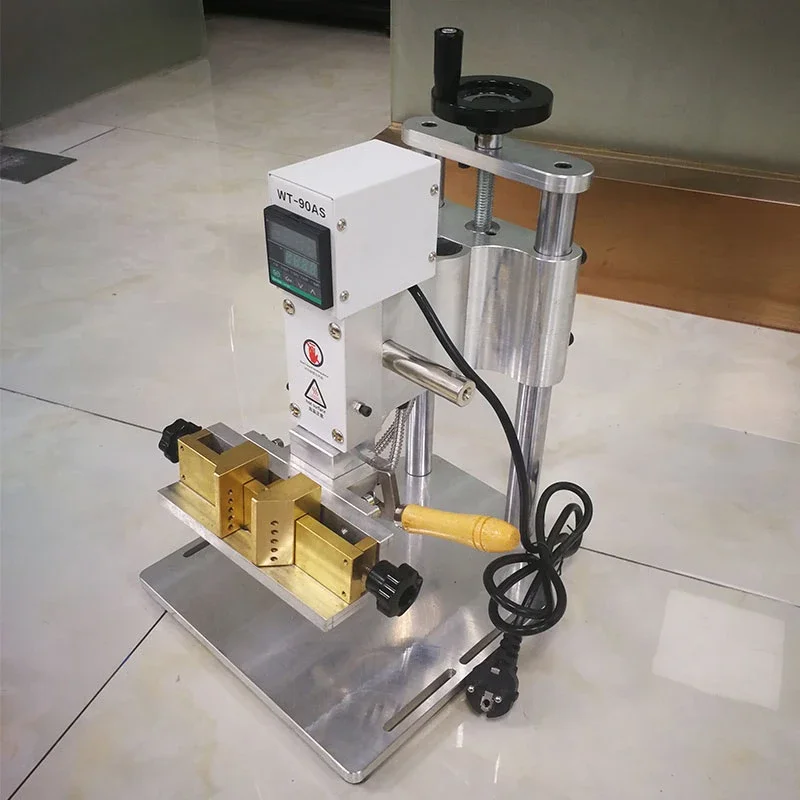 Foil Hot Stamping Machine Bronzing Embossing Tools 2 Axis Quick Replace Font Letters for Leather with Positioning Slider Option