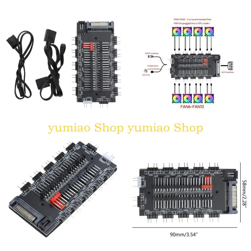 

587B 12V 4PIN RGB 5V 3 -CIN -штифт ARGB Кабельный кабельный корпус с адаптером удлинительного кабеля