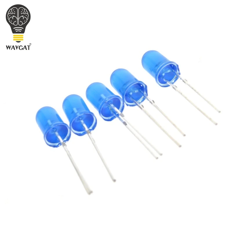 100 ชิ้น 5 มม. ไดโอดเปล่งแสงหลากสีสันสดใส หลอดไฟ LED แบบเสียบตรงลงในหลอดไฟ