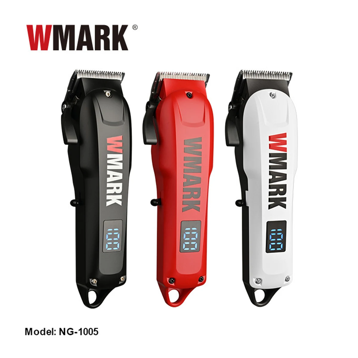 WMARK NG-1005 Men's Hair Clipper Professional Hair Clipper Cordless LED Display Low Noise Hair Cutting Machine for Men Barber
