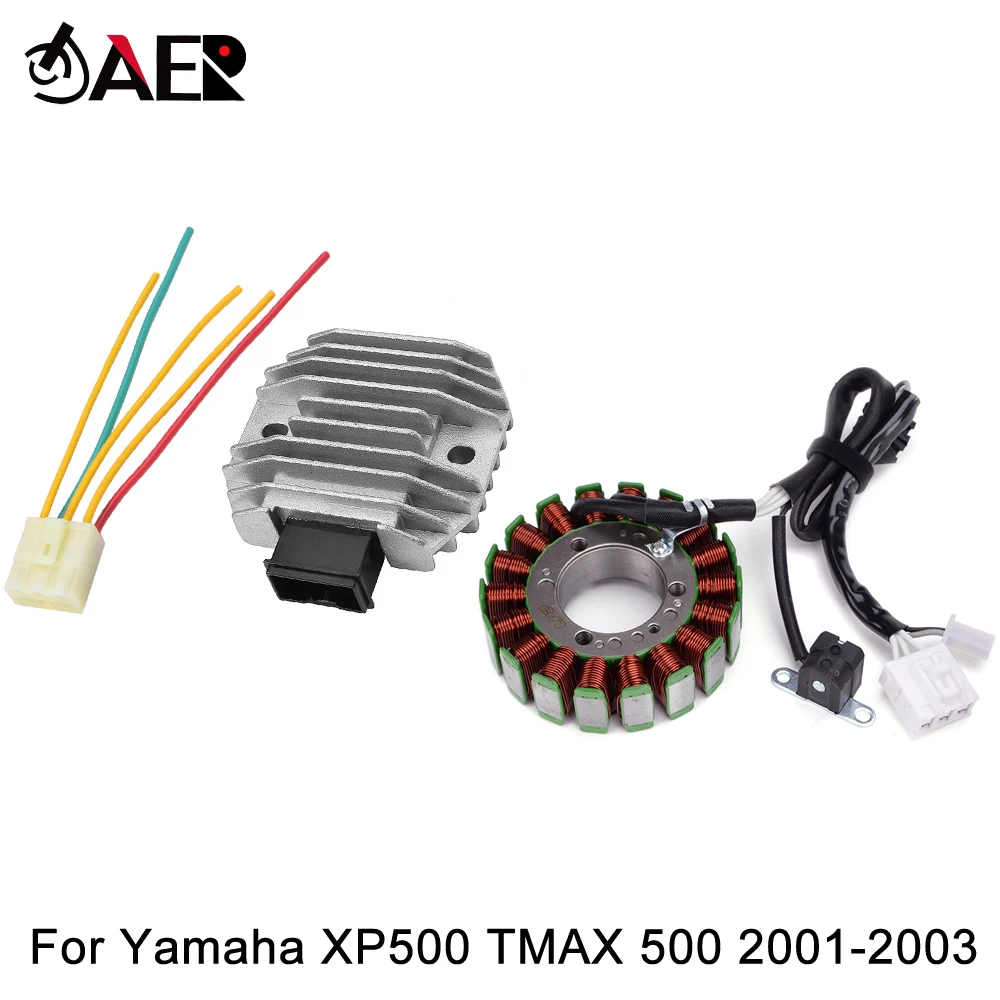 

Tmax500 Generator Stator Coil + Voltage Regulator Rectifier for Yamaha XP500 T max T-max 500 2001 2002 2003