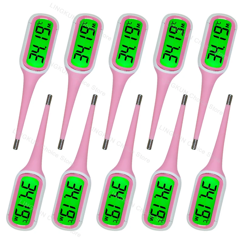 10PCS Electronic Thermometer 8 Seconds Fast Measurement for Adults Children Soft Head Oral Cavity Armpit ℉/℃ Thermometer