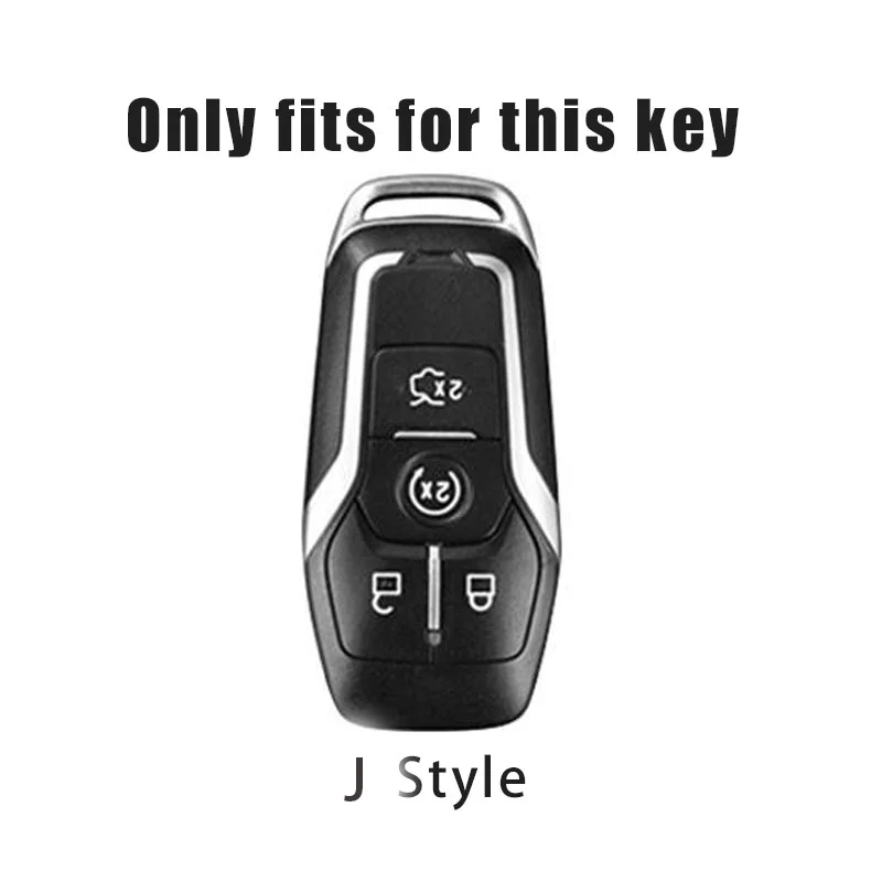 Zinc Alloy Smart Remote Key Case Cover 3/4/5 Button For Ford Mustang Edge Explorer Fusion Mondeo Kuka Car Key Shell Uncut Blade