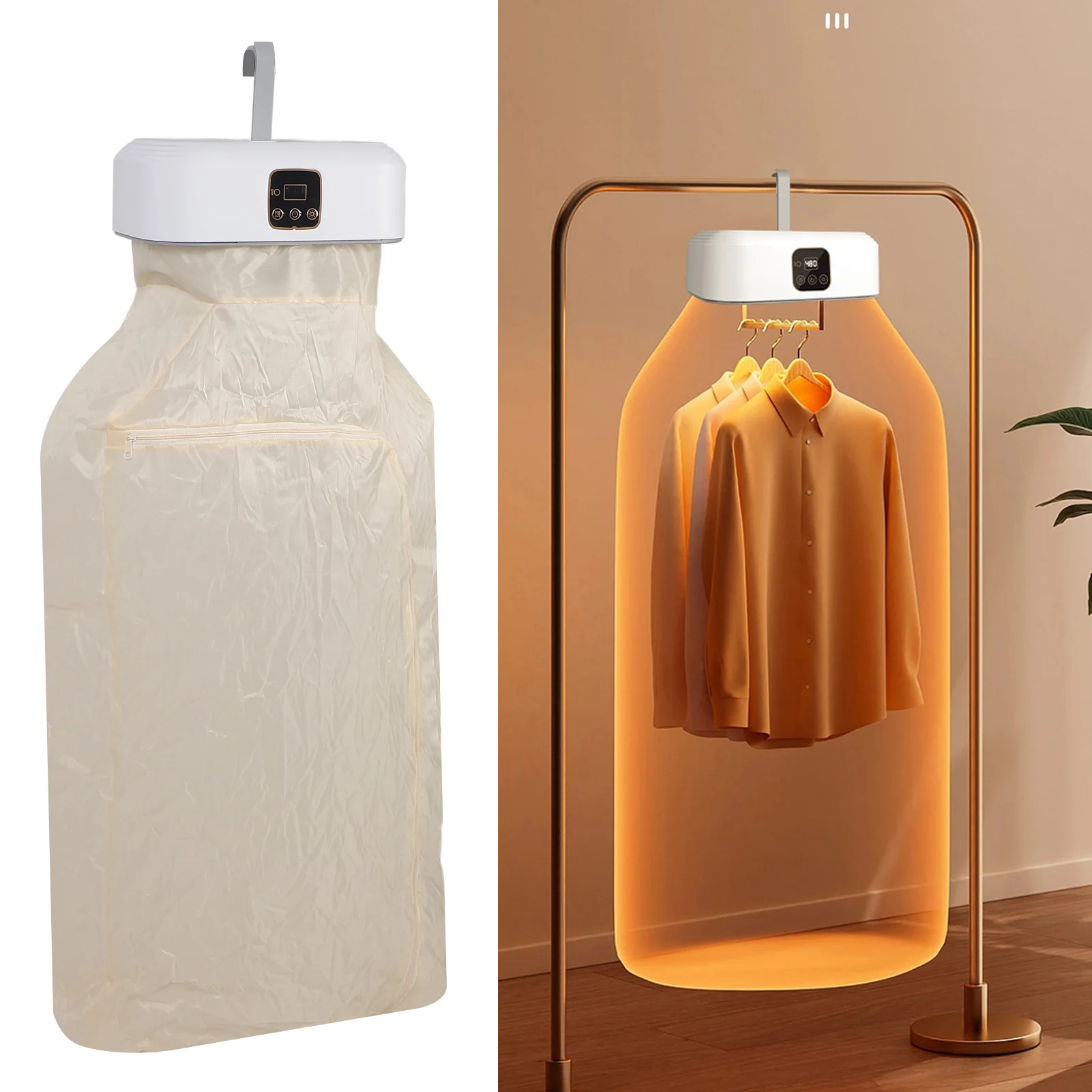 

Компактная сушильная машина Мини-сушилка Портативная сушилка для одежды Цифровой дисплей Многофункциональная складная электрическая сушильная машина