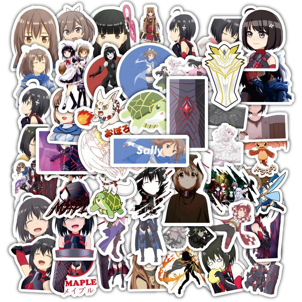 10/30/60Pcs Bofuri Anime Stickers i Don't Want To Get Hurt So I'll Max Out My Defense Sticker Laptop Kawaii Maple Cartoon Decal