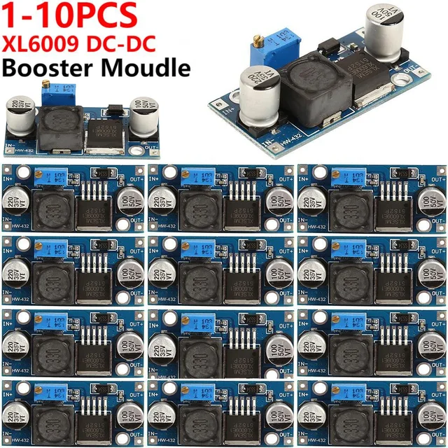 1-10PCS XL6009 4A Boost Converter Step Up Regulowany moduł zasilacza DC-DC 15W 5-32V do 5-50V LM2577 Step-up Module
