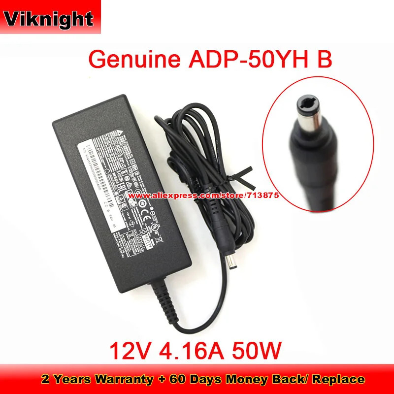 Genuine ADP-50YH B AC Adapter for Delta 12.0V 4.16A 50W 5.5 x 2.1mm Power Supply PSU