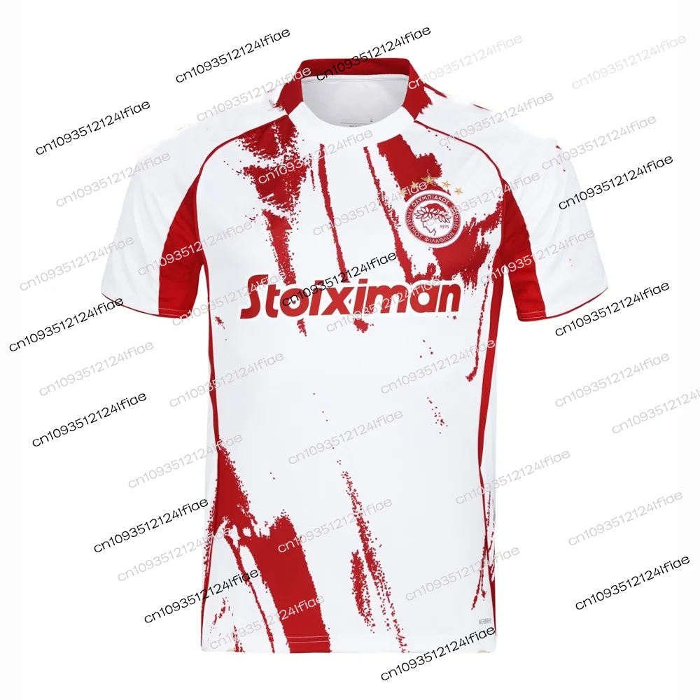 2025/2026 New Men's Short-Sleeve T-Shirt, Sports Football Jersey,  Jersey, Quick-Drying and Breathable, Greek Olympiacos Piraeus