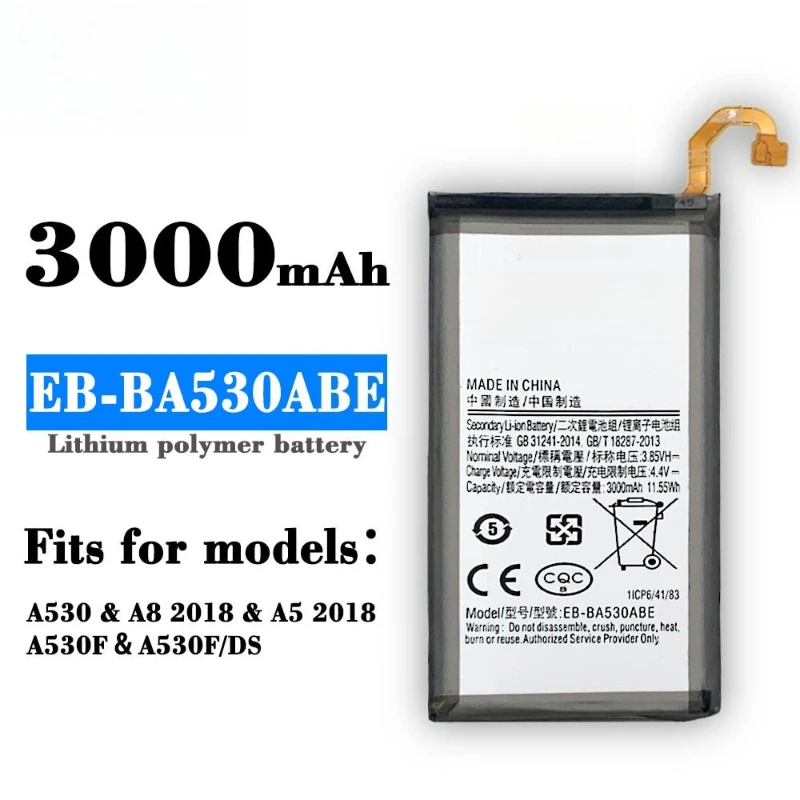 Brand New EB-BA530ABE 3000mAh Phone Battery For Samsung Galaxy A8 2018 A530 SM-A530 A530F A530K/L/S/W A530N/DS  Batteries+tools