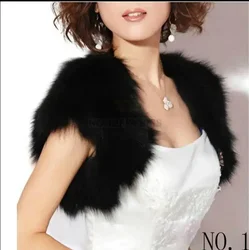 Winter  Faux Fur Wedding Capes Wraps  Faux Fur Bridal Jackets Bolero Sleeveless Wedding Coat Customized