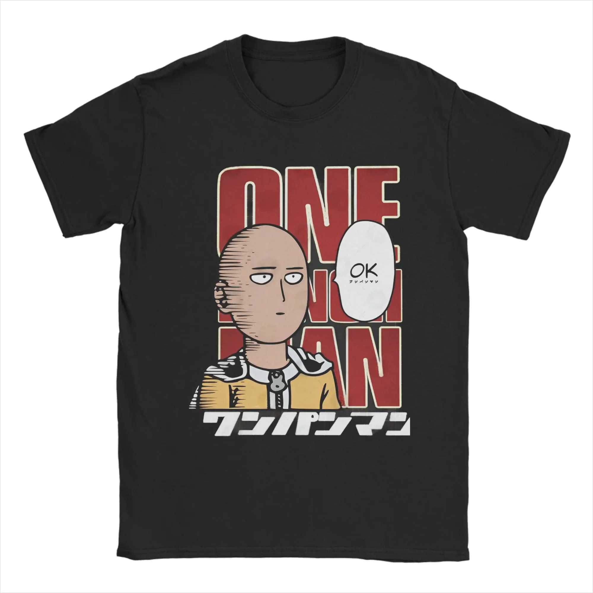

Футболки One Punch Man OK, мужская хлопковая одежда, новинка, круглый вырез, короткий рукав