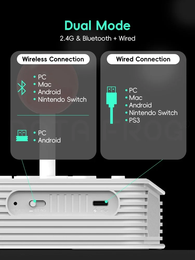 Y5A Wireless Arcade Joystick Console Bluetooth Compatible with Android iOS Switch PC - Fight Stick for Gaming