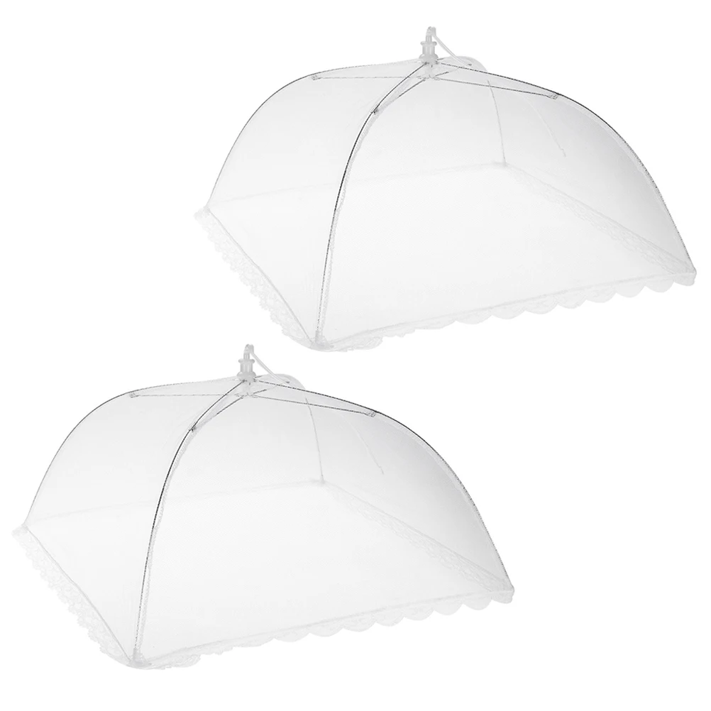 

2PCS Mosquito-proof Cover Umbrella Large Kitchen Umbrella Food Cover Supplies Dustproof Vegetable Mesh
