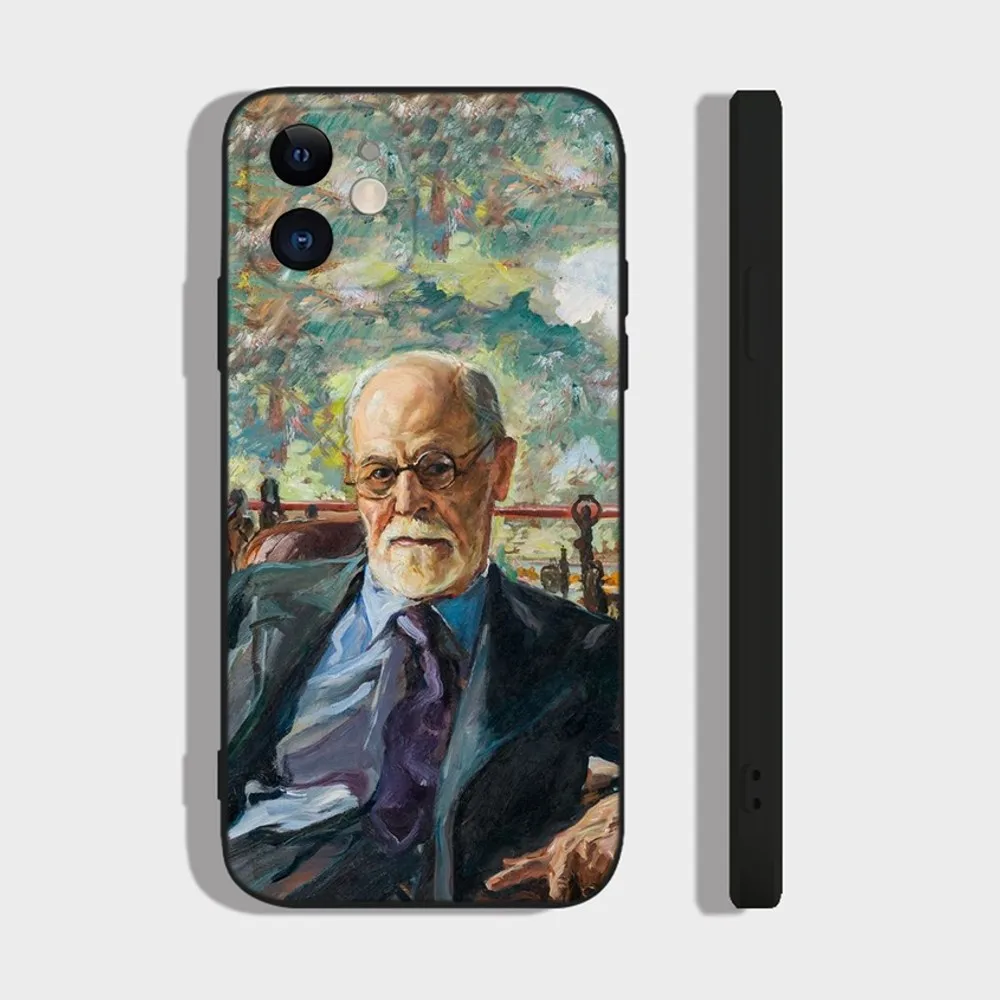 Sigmund Psychoanalysis Freud Phone Case For iPhone 15,14,13,12,11 Plus,Pro,Max,XR,XS,X,7,8 Plus,SE,Mini Silicone Soft