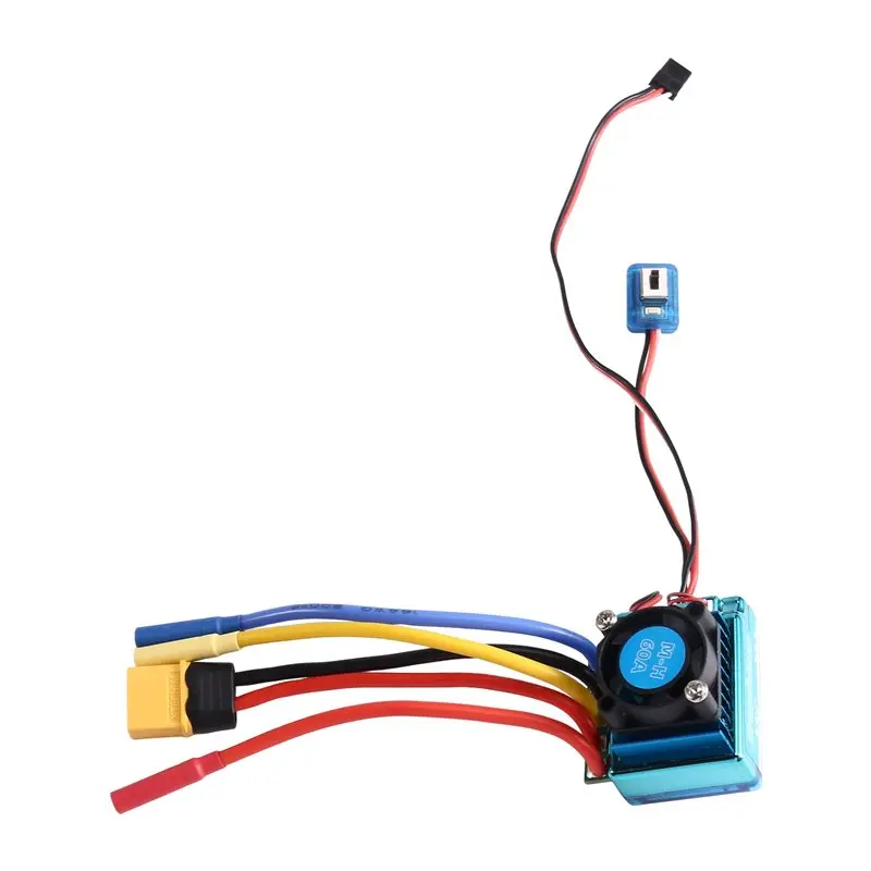 ABXE-For 2847/540/3650 RC Car Boat Motor 2-3S 60A Brushless ESC Speed Controller With XT60 Plug 4.0Mm Banana Connector