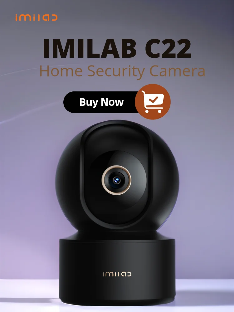 IMILAB C22 3K Security Indoor Camera - 360° View Home Camera with Color Night Vision for Baby/Pet Monitor WiFi6 AI Detection